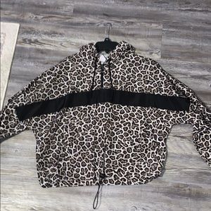 cheeta print windbreaker
